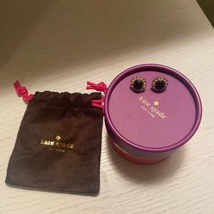 Kate Spade Rhinestone Studs in Black